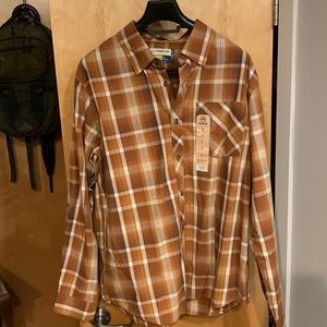 Tan/brown button up, Magellan, Large, loose fit, still new